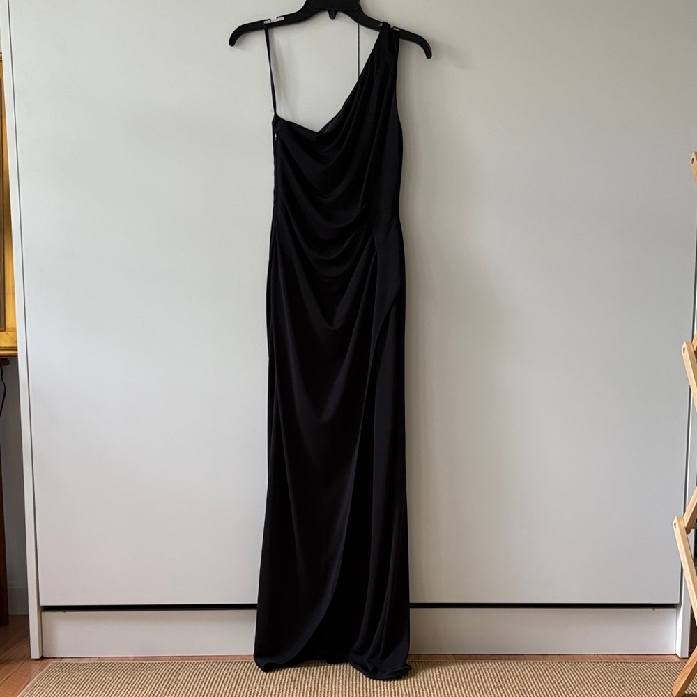 BCBGMaxAzria One Shoulder Black Dress